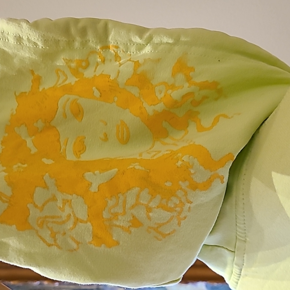 Ed Hardy light lime cotton sweatshirt with gorgeous embellishments Size M - Picture 8 of 16